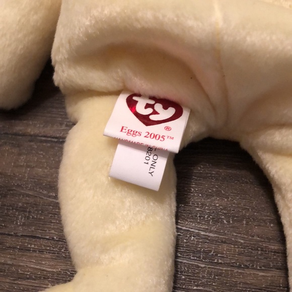 Ty Beanie Baby Babies - Eggs 2005 the Yellow Easter Bear- Retired Plush Teddy - Picture 4 of 5
